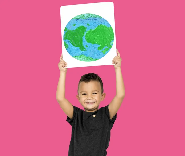 Pequeño niño sosteniendo la bandera —  Fotos de Stock