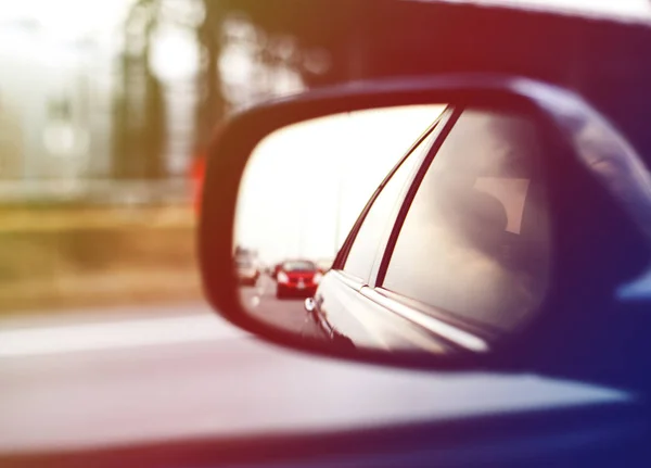 Auto Seitenspiegel Verkehrsansicht Reise Original Fotoset — Stockfoto