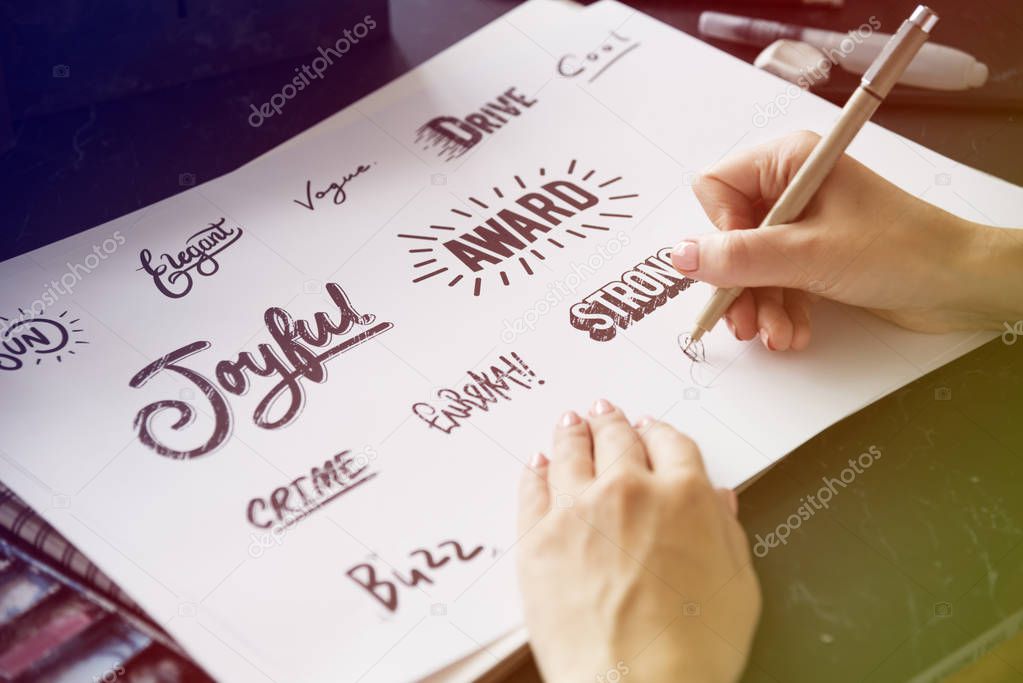 designer working at table 