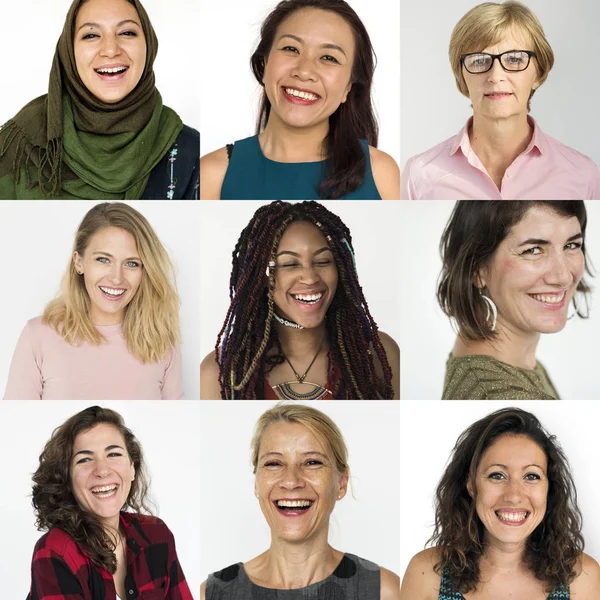 Collage con la diversidad de mujeres — Foto de Stock