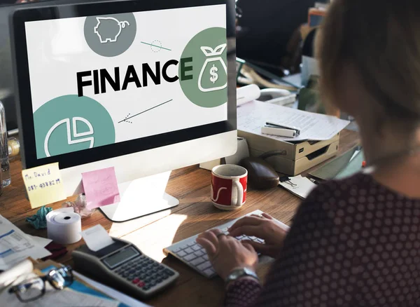 Business woman working at office — Stock Photo, Image