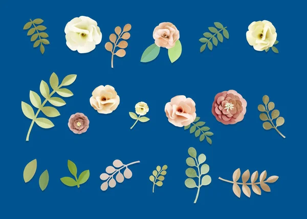 Mooie bloesem veldboeket patroon — Stockfoto