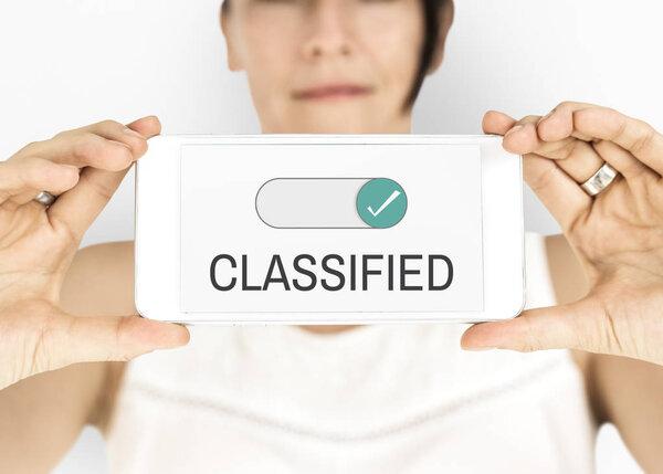  Woman holding Smartphone