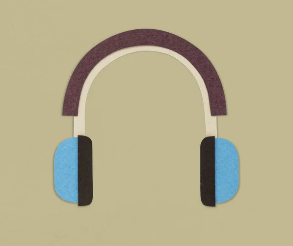 Tecido artesanal fones de ouvido de música — Fotografia de Stock