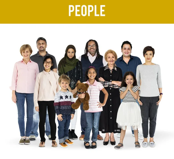 Generációs soknemzetiségű emberek — Stock Fotó