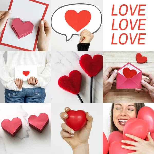 People and heart shapes — Stock Photo, Image