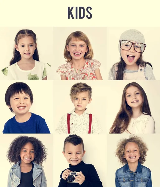 Bambini allegri multiculturali — Foto Stock