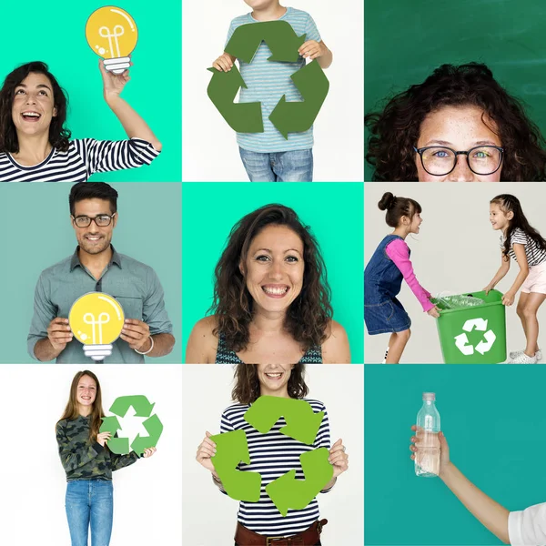 Personas y reciclar el concepto — Foto de Stock