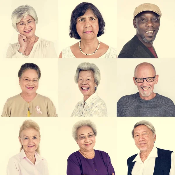 Diversität für Senioren — Stockfoto