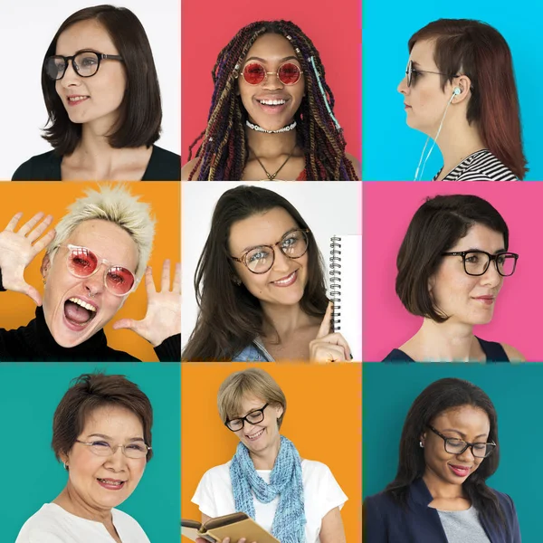 Kvinnor som bär glasögon — Stockfoto