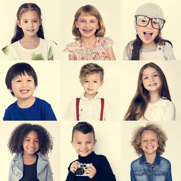 Multikulturell fröhliche Kinder — Stockfoto