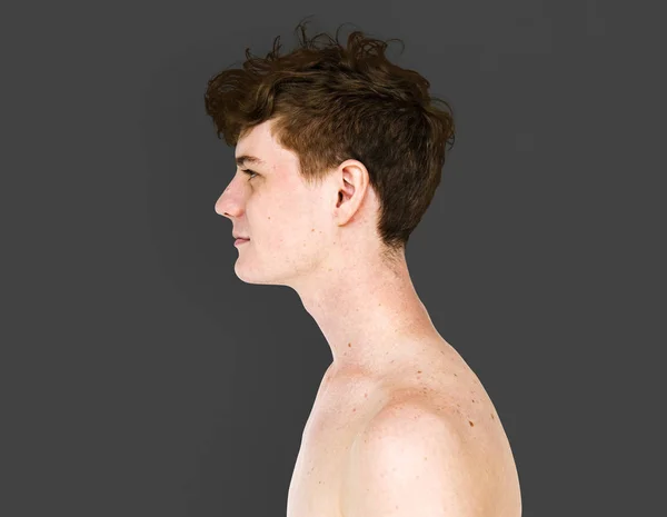 Uomo adulto con viso sereno — Foto Stock
