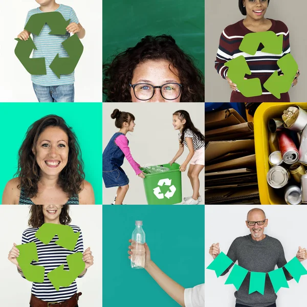 Personas y reciclar el concepto — Foto de Stock