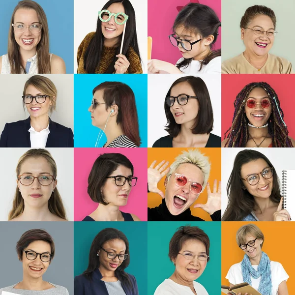 Kvinnor som bär glasögon — Stockfoto