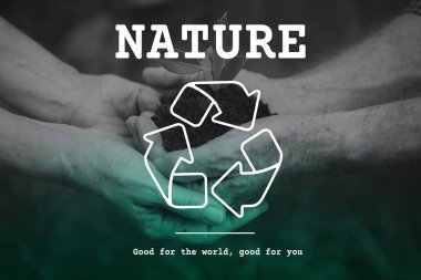 el ve geri dönüşüm simgesini