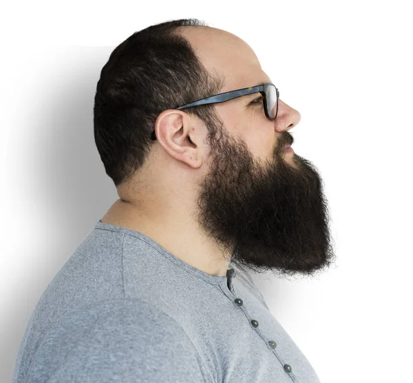 Volwassen Man met baard en glazen — Stockfoto