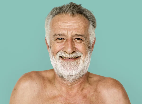 Homme âgé souriant — Photo