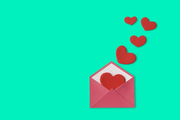 Lettera d'amore e forme del cuore — Foto Stock