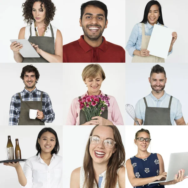 Collection of people with startup — Stock Photo, Image