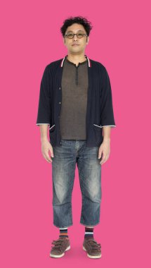 gözlük yakışıklı Asyalı adam