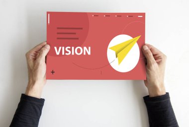 yaratıcı afişini holding eller