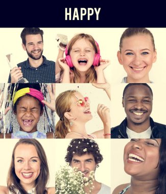 insanlar yüz ifadeleri ile gülüyor