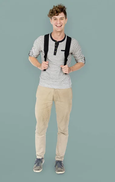 Male student with backpack — Stock Photo, Image