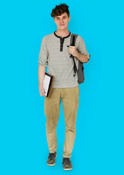 Male student with backpack — Stock Photo, Image