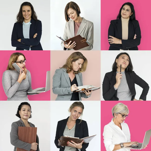 ชุดของความหลากหลาย ธุรกิจ ผู้หญิง — ภาพถ่ายสต็อก