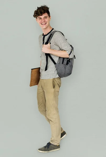 Male student with backpack — Stock Photo, Image