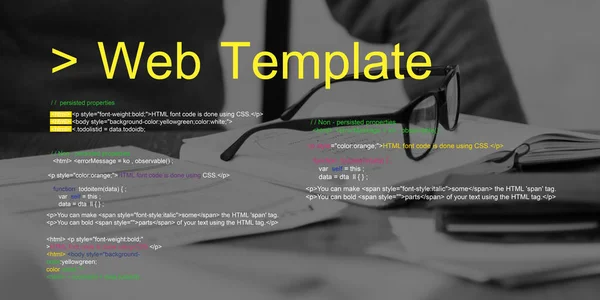 Concetto WebTemplate sul posto di lavoro — Foto Stock