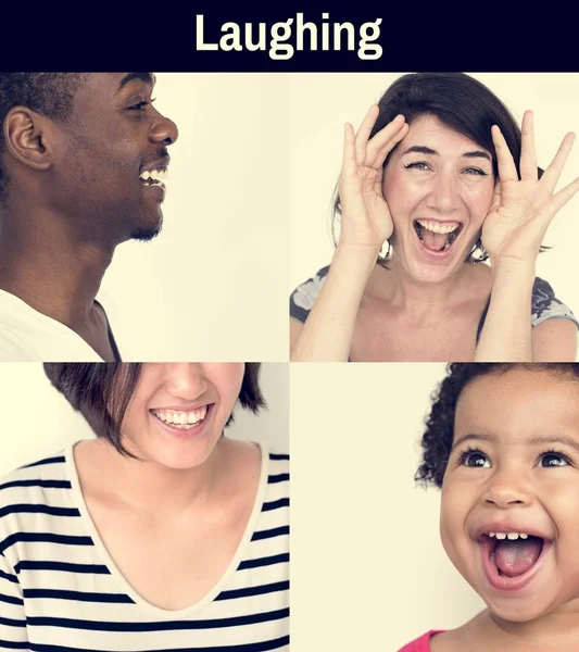 Diversiteit mensen lachen — Stockfoto