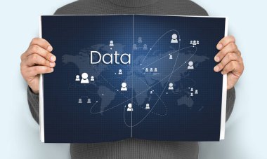 adam tutarak açık kitap işaretleri