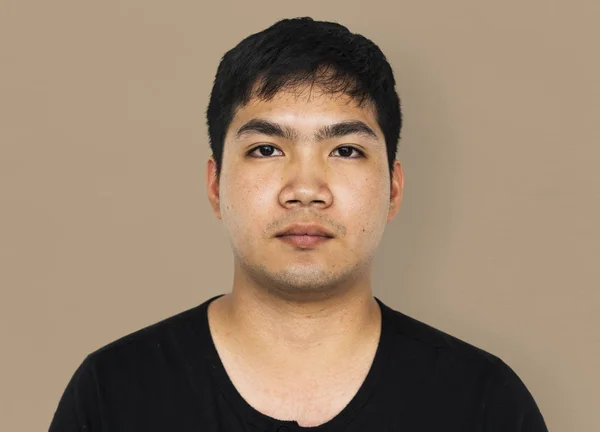 Felnőtt ázsiai etnikum ember arca — Stock Fotó