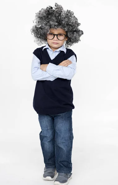 Boy in dream job professor — Stock Photo, Image