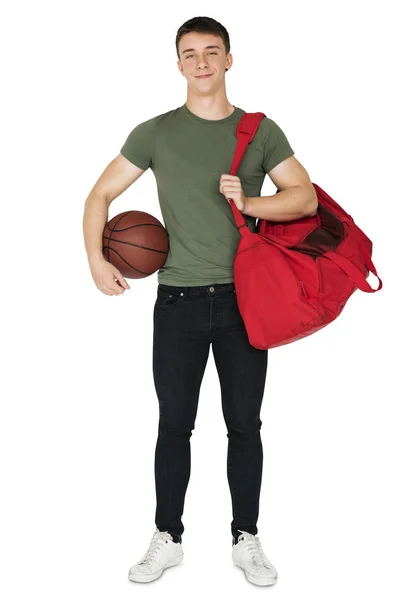 Deportista celebración de baloncesto — Foto de Stock