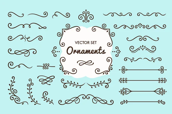 Ornamenti elementi di design calligrafico — Vettoriale Stock