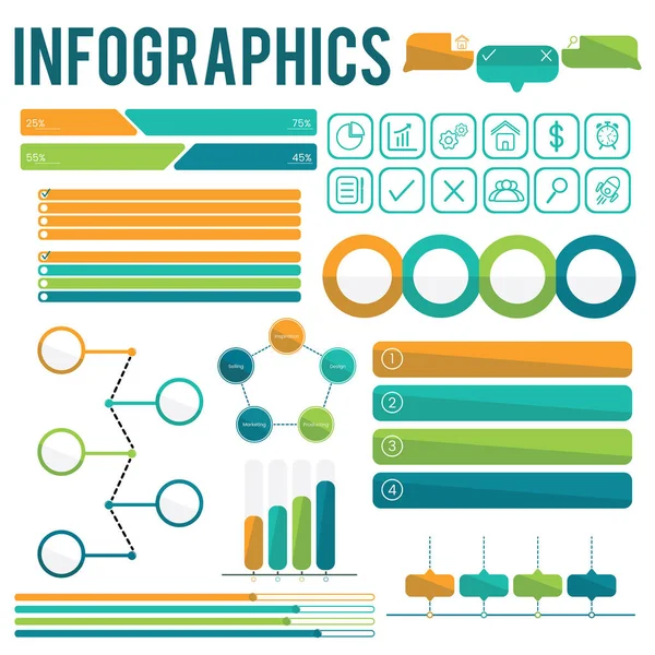 Grafické prvky infografika — Stockový vektor