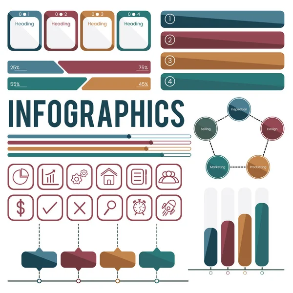 Grafické prvky infografika — Stockový vektor