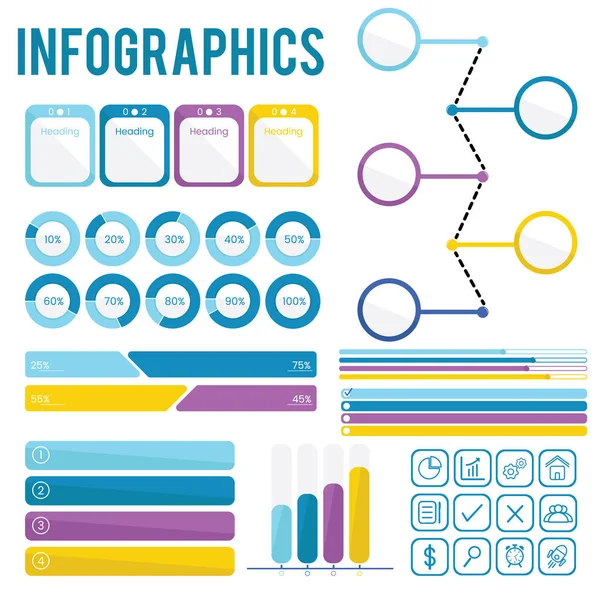 Elementi grafici Infografica — Vettoriale Stock