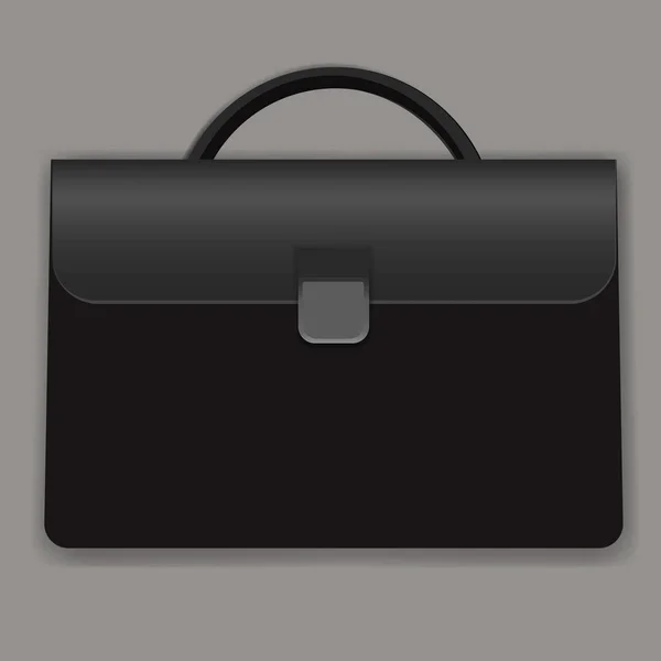 Schwarzer Business-Koffer — Stockvektor