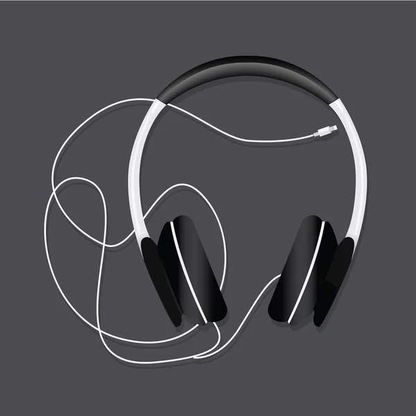 Auriculares de audio portátiles — Vector de stock