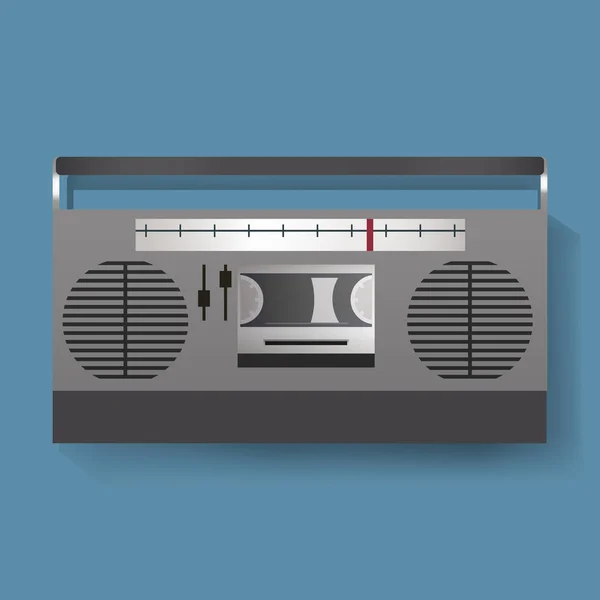 Retro radyo çalar — Stok Vektör