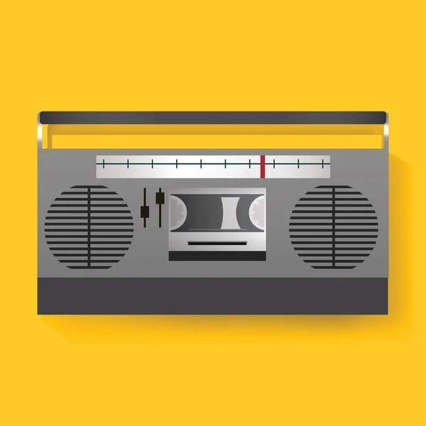 Retro radyo çalar — Stok Vektör