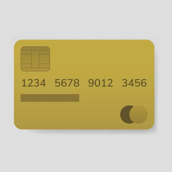 黄色のクレジット カード — ストックベクタ