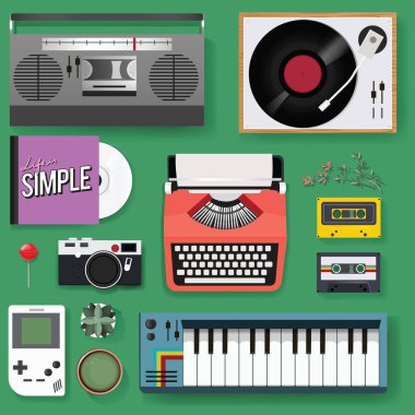 Retro müzik aletleri