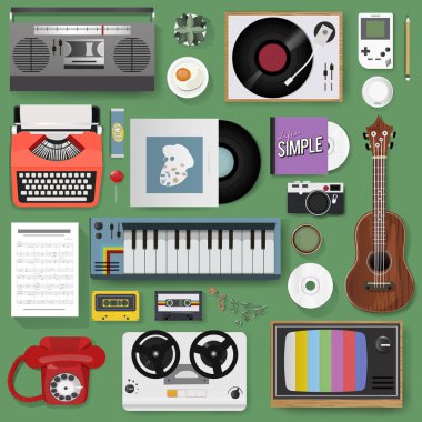 Retro müzik aletleri