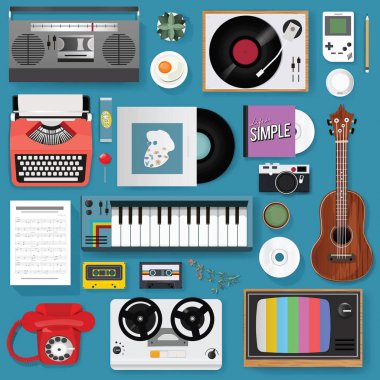 Retro müzik aletleri