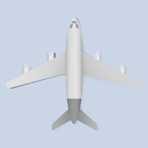 Grafisk vitt flygplan — Stock vektor