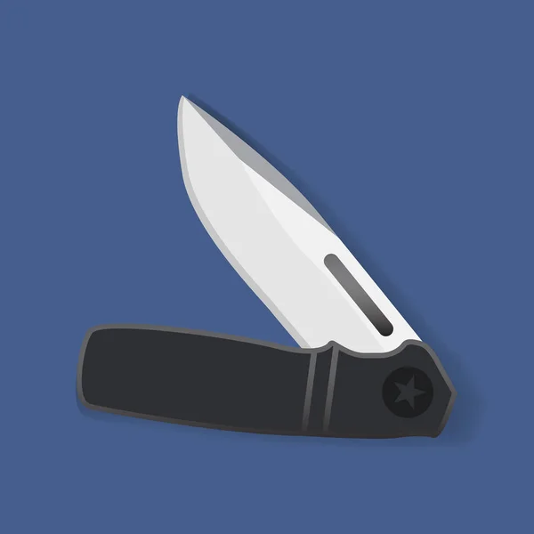 Herramienta de cuchillo de bolsillo — Vector de stock